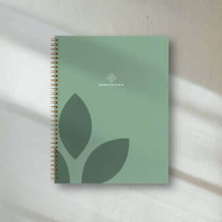 Carnet Logo de Conseiller de Santé en Vert Sauge Élégant