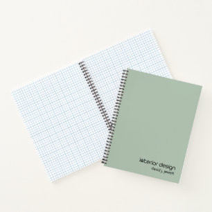 Carnet Logo de Design d'intérieur simple Black and Sage G
