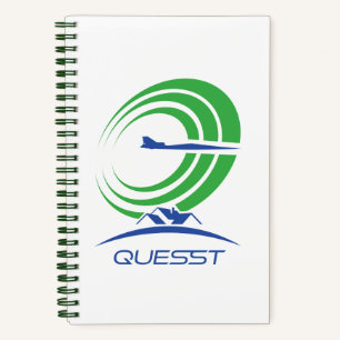Carnet Logo de la NASA Quesst Supersonic Green Spiral
