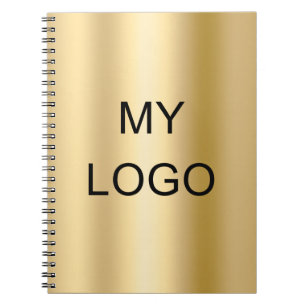 Carnet Logo de l'entreprise commerciale en or