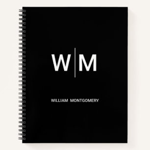 Carnet Logo de marque noire   Entreprise