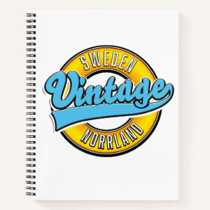 Carnet Logo de Norrland Suède style vintage