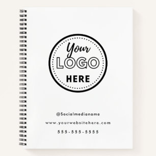 Carnet Logo de promo blanc minimaliste de marque professi