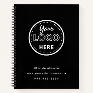 Carnet Logo de promo minimaliste noir pour la marque prof