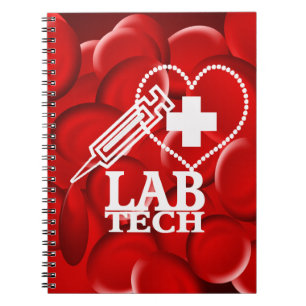 CARNET LOGO DE SYRINGE DU COEUR DE LA TECHNOLOGIE LAB