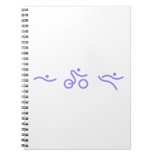 Carnet Logo de Triathlon clair violet