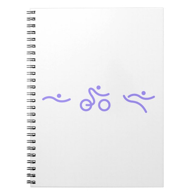 Carnet Logo de Triathlon clair violet (Devant)