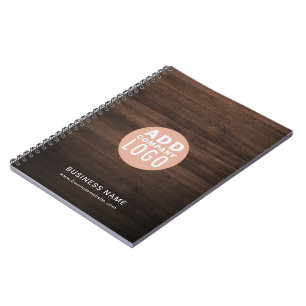 Carnet Logo d'entreprise Agent immobilier aspect bois
