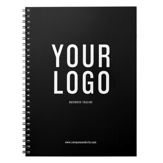 Carnet Logo d'entreprise minimal noir et blanc (Devant)