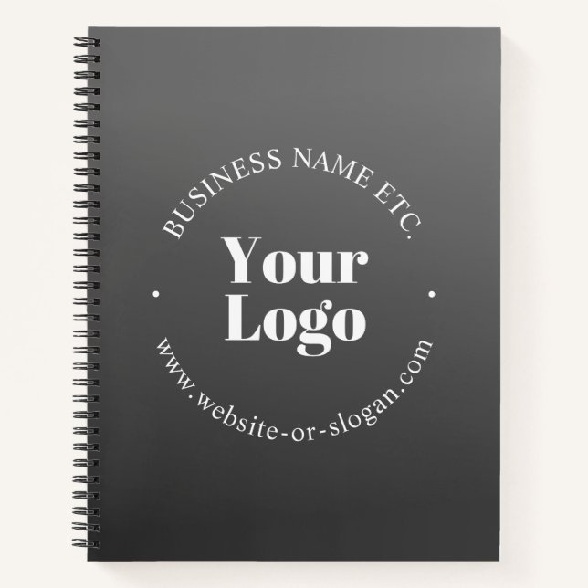Carnet Logo d'entreprise ou design & texte modifiable (Devant)