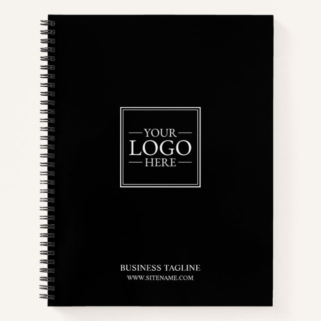 Carnet Logo d'entreprise personnalisé avec texte personna (Devant)
