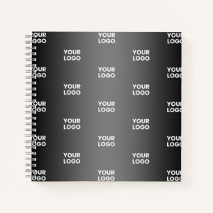 Carnet Logo d'entreprise répétitif Dégradé noir et gris