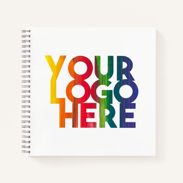 Carnet Logo d'entreprise simple blanc (Devant)