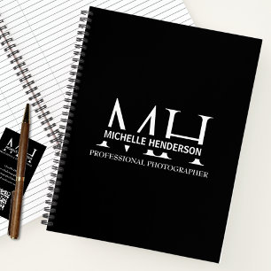Carnet Logo d'entreprise simple noir et blanc moderne