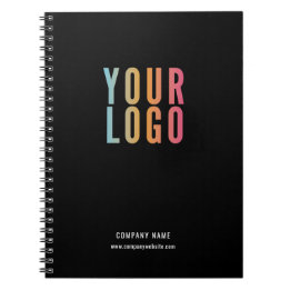 Carnet Logo d'entreprise Simple Noir promotionnel