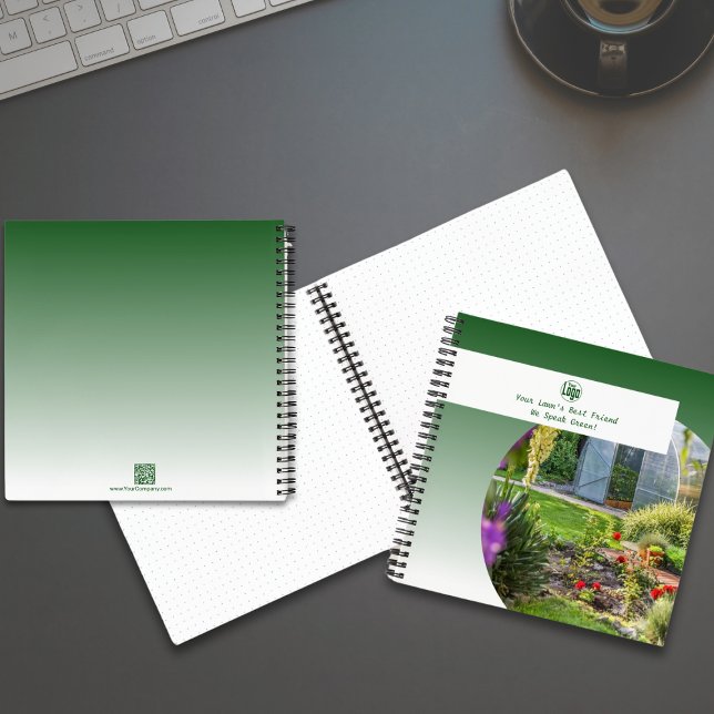 Carnet Logo d'image promotionnel Green Lawn Care (Promotional Image Logo Green Lawn Care Notebook)