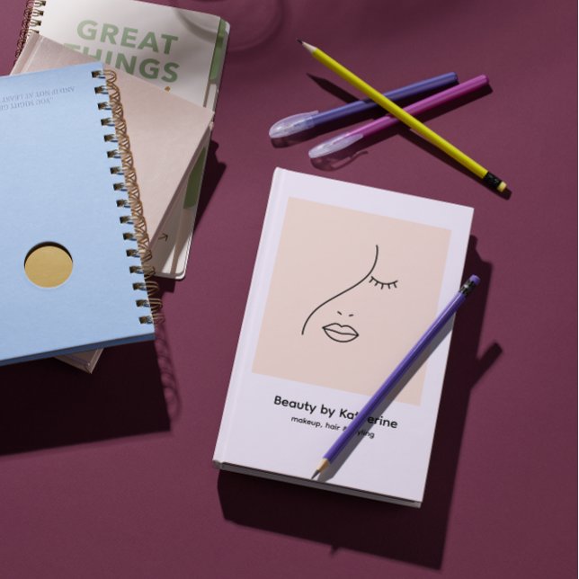 Carnet Logo du visage de beauté de femme abstraite modern (Créateur téléchargé)