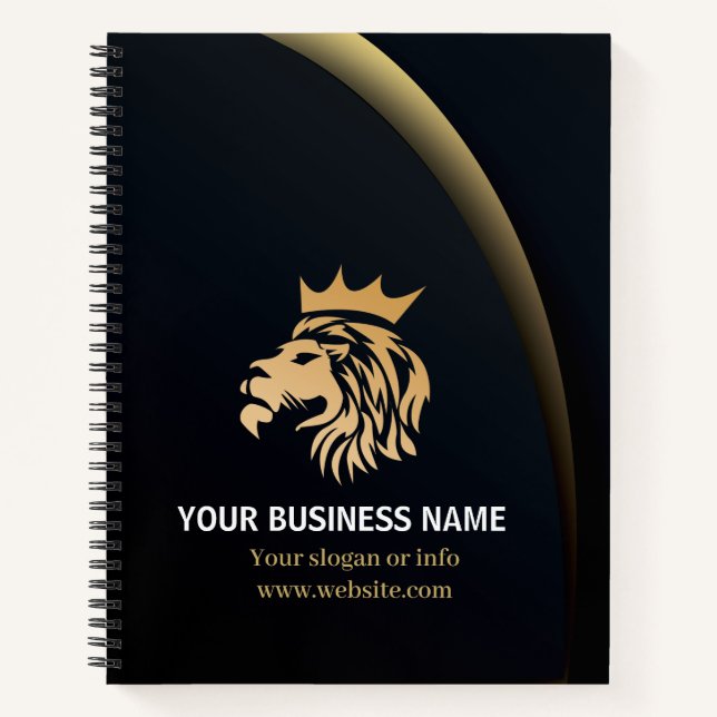 Carnet Logo élégant de lion professionnel (Devant)