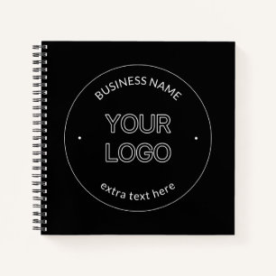 Carnet Logo et nom d'entreprise modifiables Noir