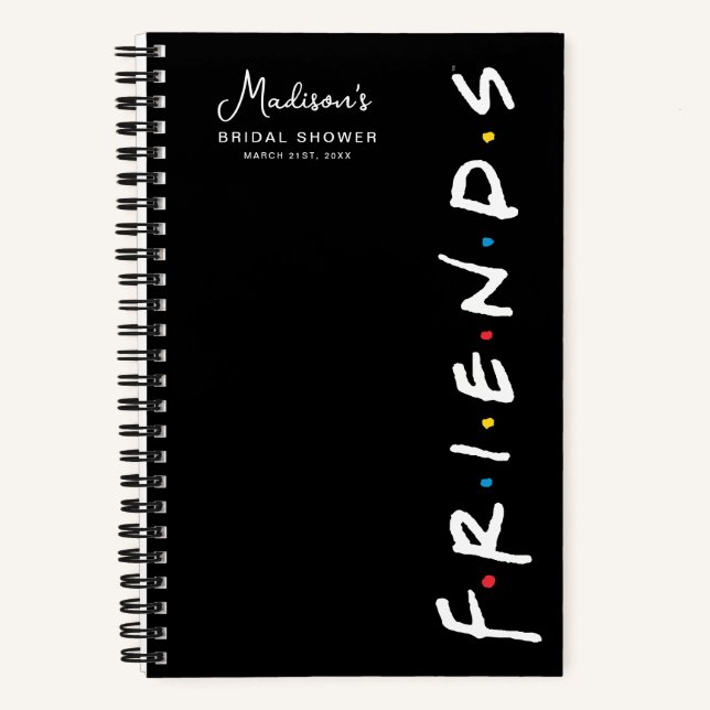 Carnet Logo FRIENDS™ | Cadeau pour invité à une fête de m (Recto)