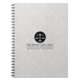 Carnet Logo Justice Lin gris clair