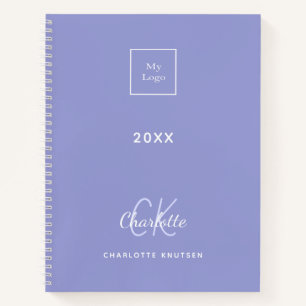 Carnet Logo lavande monogramme initiales entreprise