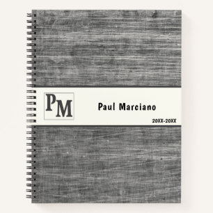 Carnet Logo Masculine en métal brossé