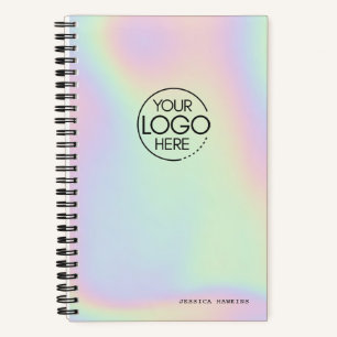 Carnet Logo moderne holographique tendance Iridescente