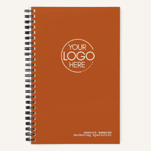 Carnet Logo Moderne Orange Citrouille Foncé Tendance