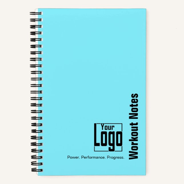 Carnet Logo noir minimal à motif électrique bleu pour séa (Recto)
