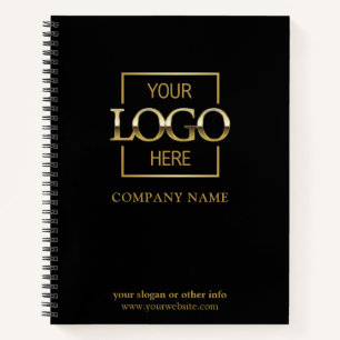 Carnet Logo personnalisé d'entreprise noir pour la promot
