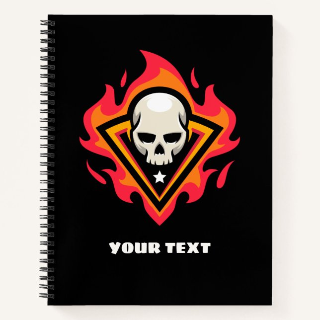 Carnet Logo personnalisé du crâne (Devant)