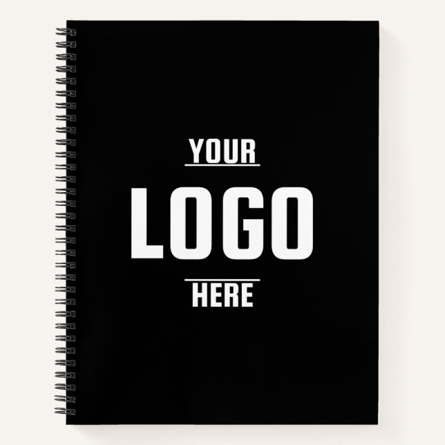 Carnet Logo Personnalisé Professionnel Promotionnel Noir (Devant)
