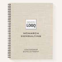 Logo personnalisé simple texture crème lin beige