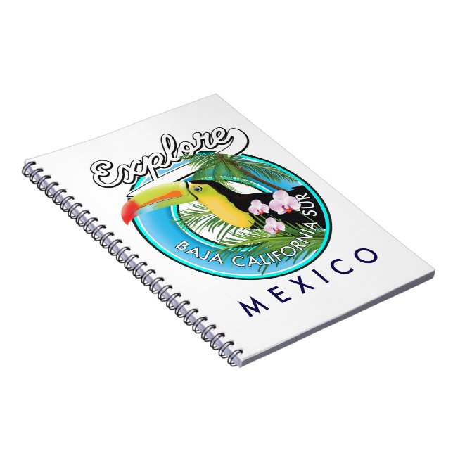 Carnet Logo rétro de Baja California Sur Mexico (Côté Droit)