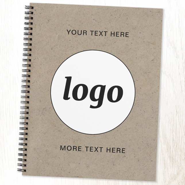 Carnet Logo simple et promotion de texte (Logo custom text business promotional notebook)