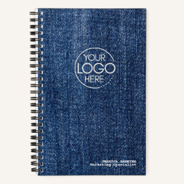 Carnet Logo tendance Worn Blue Denim Modern