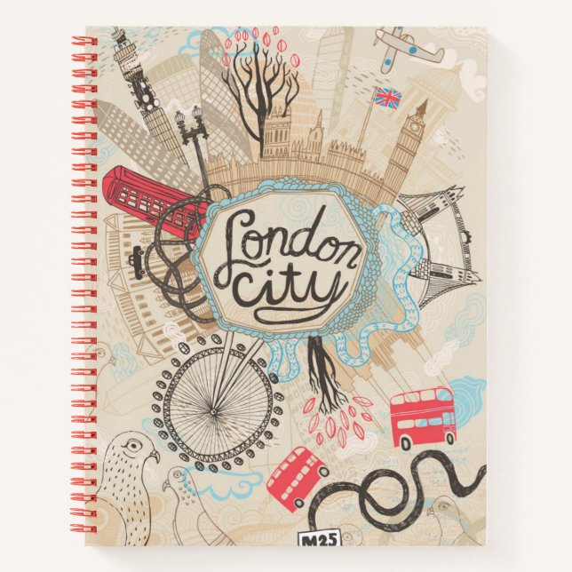 Carnet London City Doodle Art (Devant)