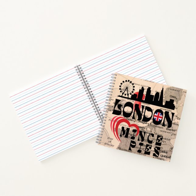 Carnet Londres aime Mince Pies Cityscape (Intérieur)