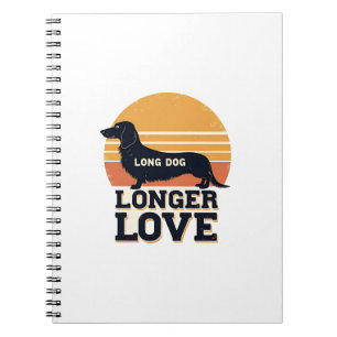 Carnet Long Chien Amour Plus Long Vintage Dachshund Couch