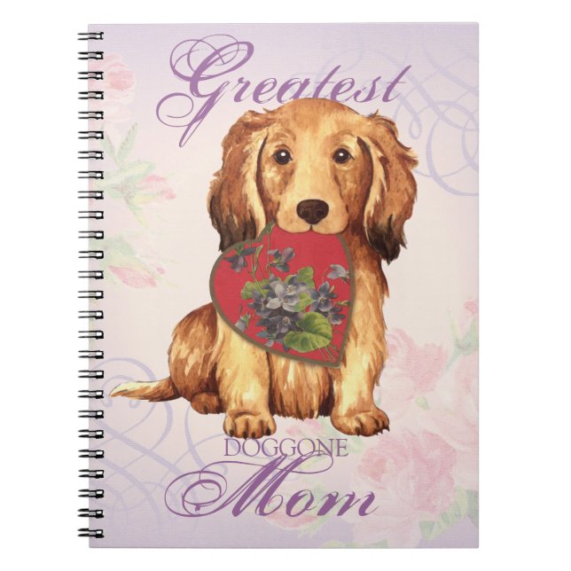 Carnet Longue Dachshund Heart Maman (Devant)