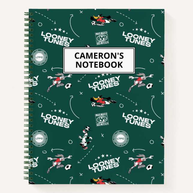 Carnet LOONEY TUNES™ Soccer Playbook Pattern (Devant)