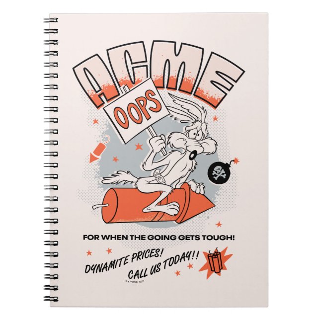 Carnet LOONEY TUNES™ | WILE E. COYOTE™ ACME Dynamite (Devant)