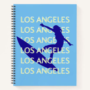 Carnet Los Angeles Travel Art, Californie, Voyage, Bleu