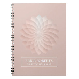 Carnet Lotus Flower Blush Rose Gold Yoga Wellness