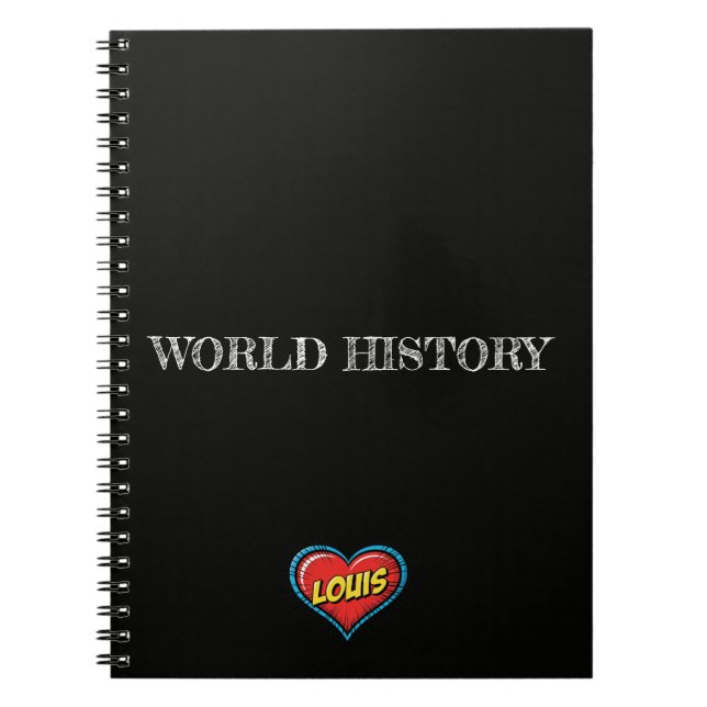 Carnet Louis cœur noir (Devant)