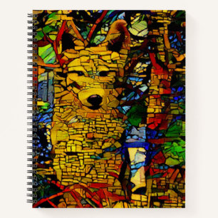 Carnet Loup américain dans A.I. amusant photo amélioré