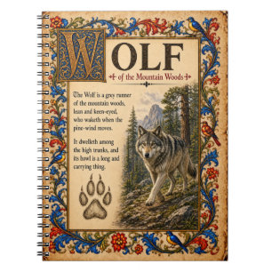 Carnet Loup, Art de Bestiaire Médiéval