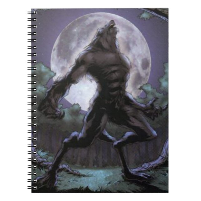 Carnet Loup-garou hurlant à la lune (Devant)