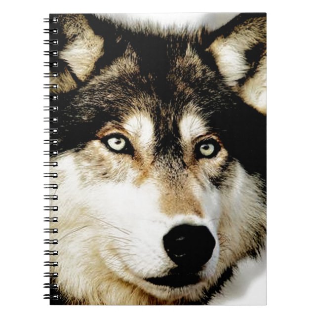Carnet Loup motivationnel unique (Devant)
